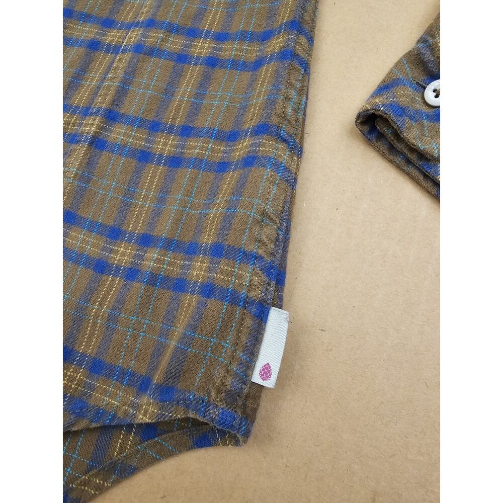 Stio Plaid Flannel Shirt Women’s Size Medium Green Tartan Cotton Button Up - Picture 3 of 10
